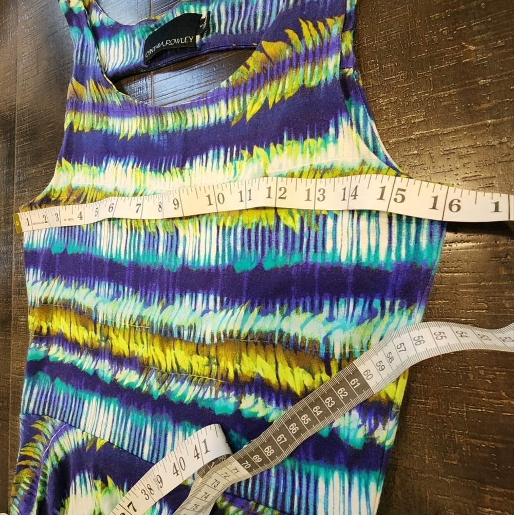 Cynthia Rowley Blue, Green and White Design Sundress - Picture 4 of 7